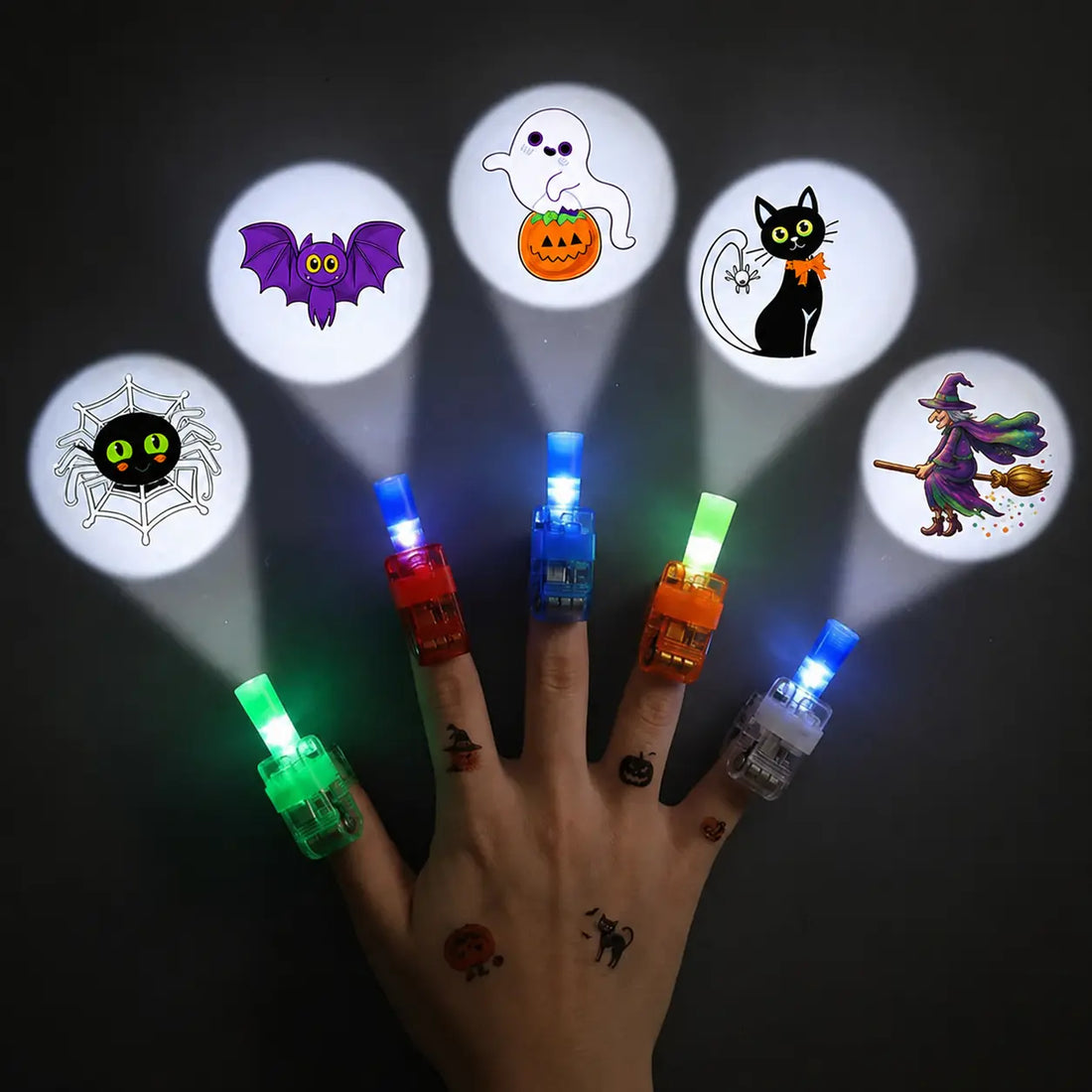 👻 Kids Halloween Finger Projector | Spooky Pattern Trick‑or‑Treat Toys