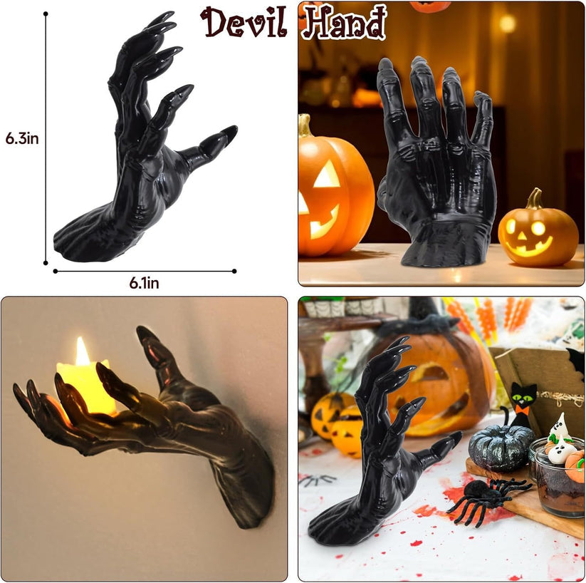 👻Halloween Ghost Hand Wall Candle Holder｜Spooky Creepy Wall Mounted Hand Sconce for Haunted House Party Home Decor🕯️