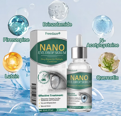 👩‍⚕️Freedaze® Nano Eye Drops Serum ✅FDA Approved(Suitable for presbyopia, dry eye syndrome, glaucoma, and cataracts) 🌷