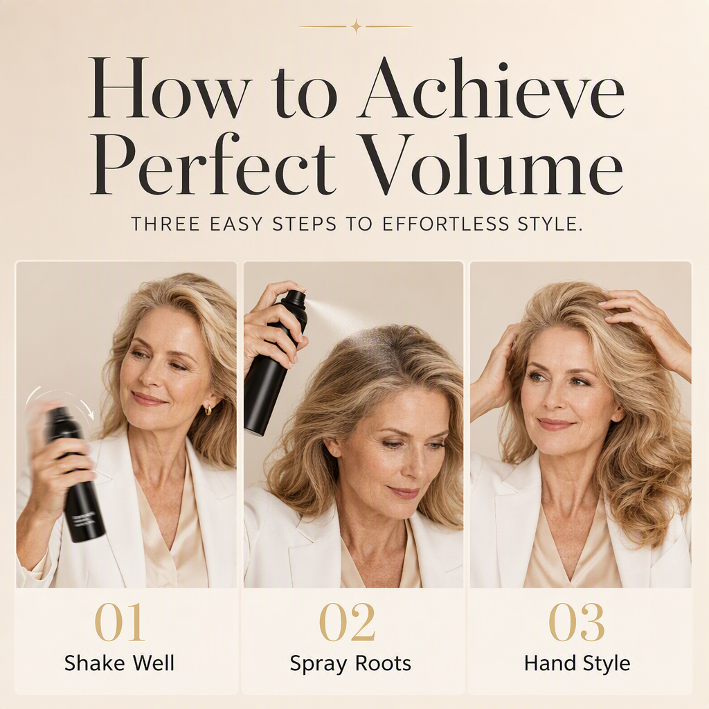 ✨ Instant Hair Volume Spray | Light Hold, Sweet Peach Scent for Fuller Hair