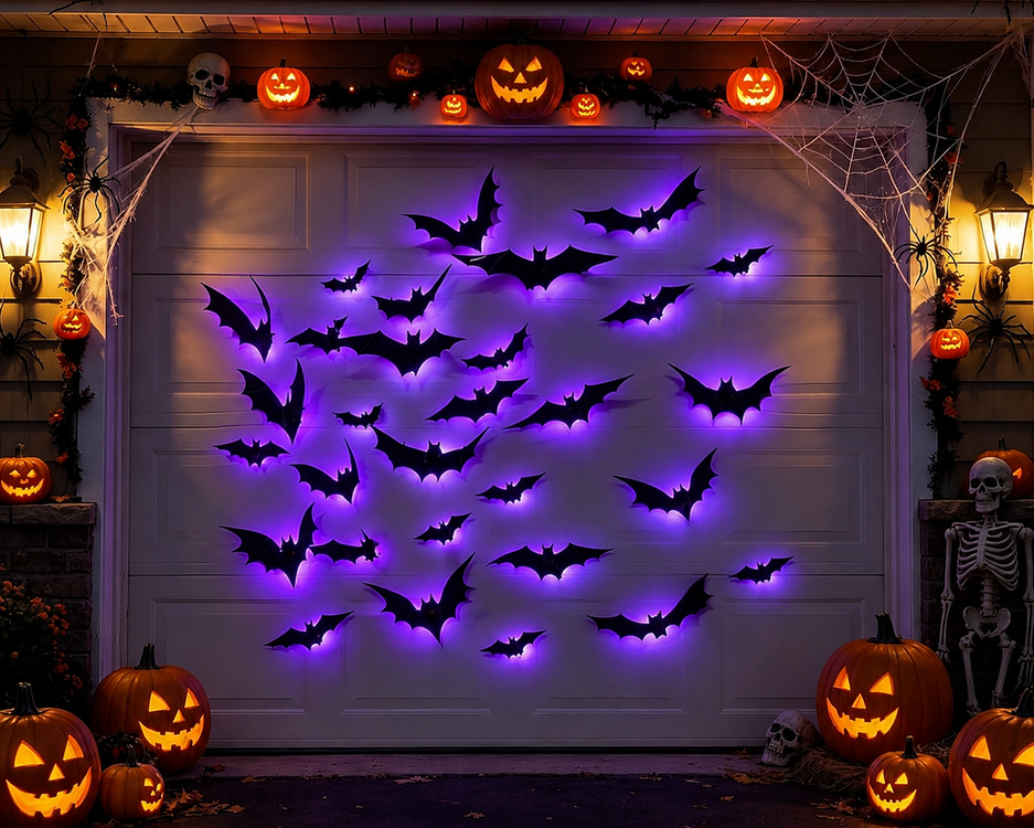 Glowing LED Bat Stickers 🦇 Instant Spooky Halloween Home Decor