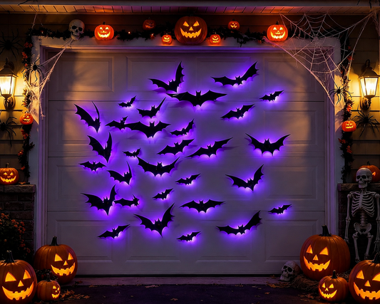 Glowing LED Bat Stickers 🦇 Instant Spooky Halloween Home Decor