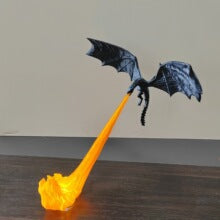 🔥Fire Breathing Flying Dragon Ornament | Gothic Fantasy Home Decor for Bookshelf, Desk & Halloween Display