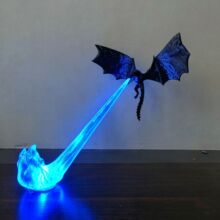 🔥Fire Breathing Flying Dragon Ornament | Gothic Fantasy Home Decor for Bookshelf, Desk & Halloween Display