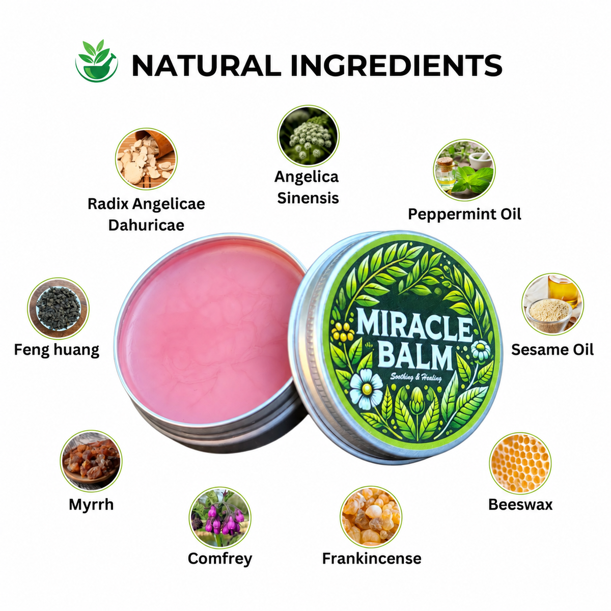 Natural Botanical Balm | Fast Cooling Relief for Sore Muscles & Stiff Joints 💚
