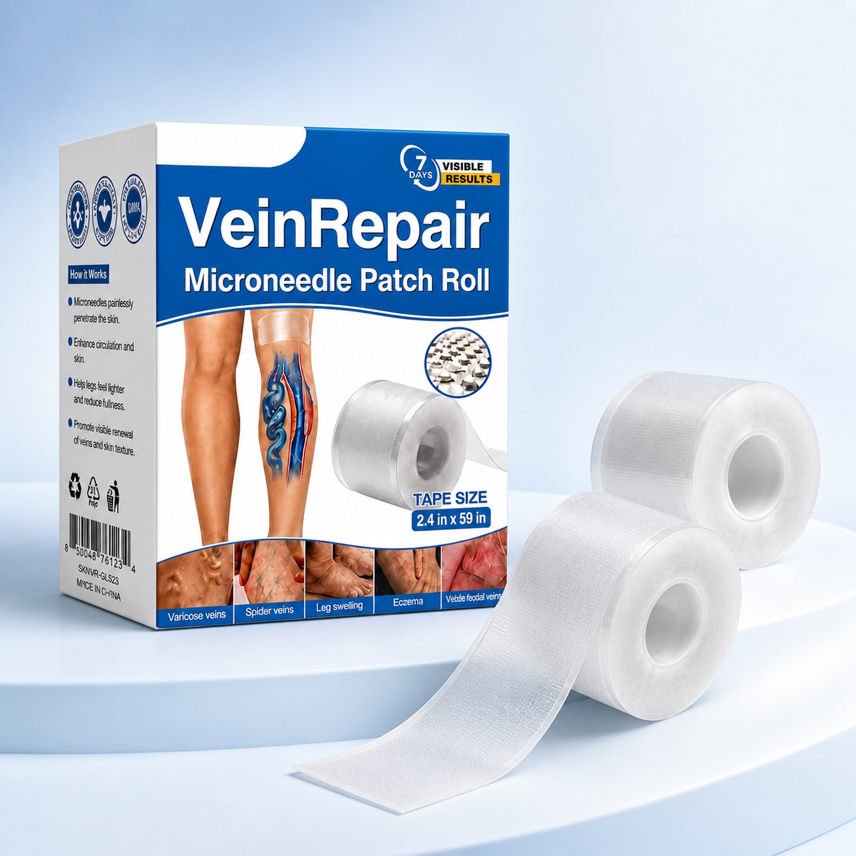 VeinRepair Microneedle Patch Roll 🦵✨ Comfortable Daily Care for Smoother, Refreshed-Looking Legs